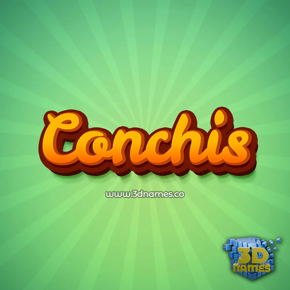 conchis in Green Rays style - 3D name wallpaper