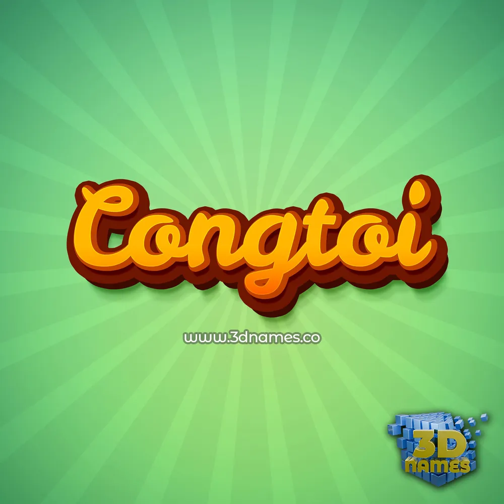 congtoi in Green Rays style - 3D name wallpaper