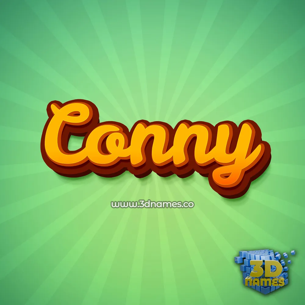 conny in Green Rays style - 3D name wallpaper