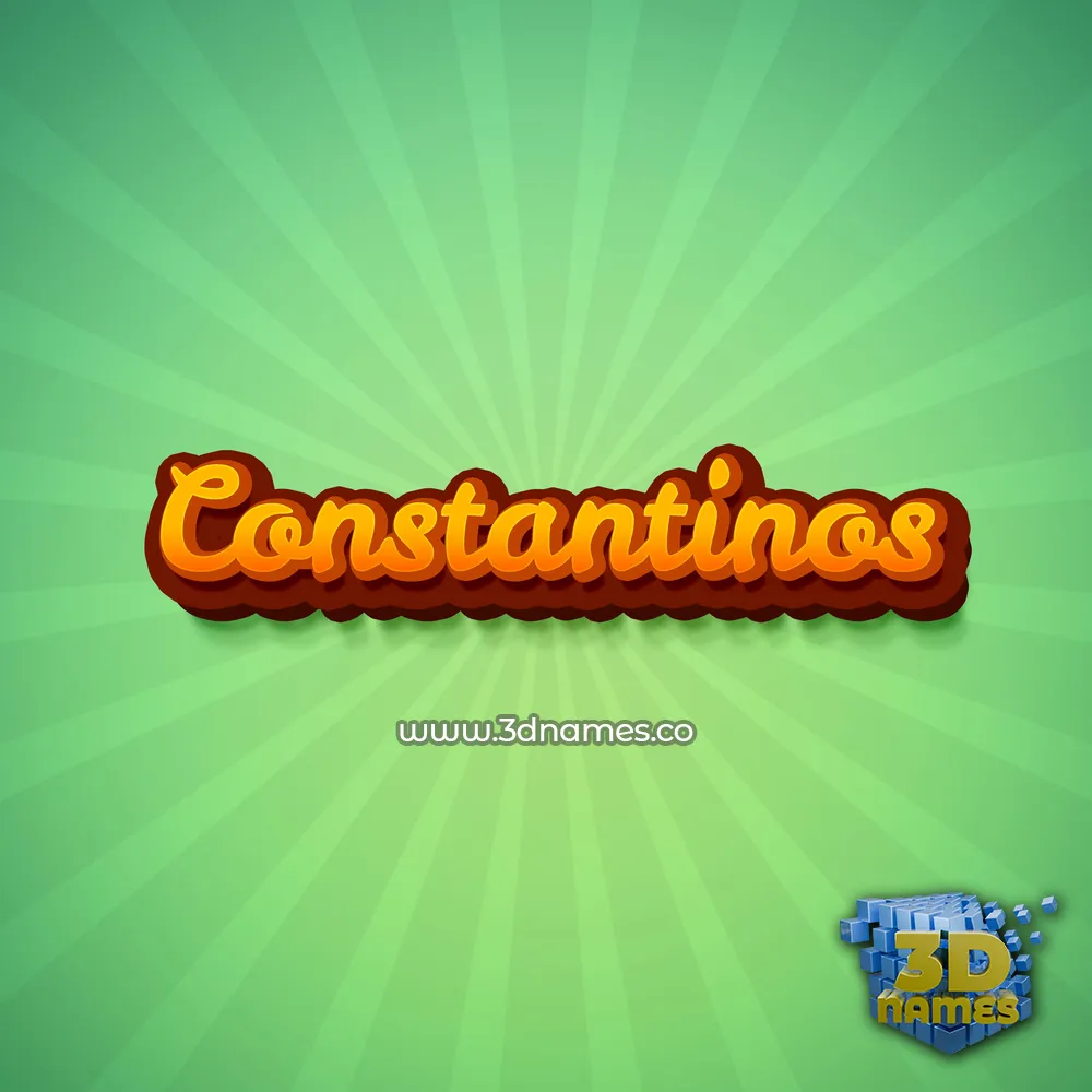 constantinos in Green Rays style - 3D name wallpaper