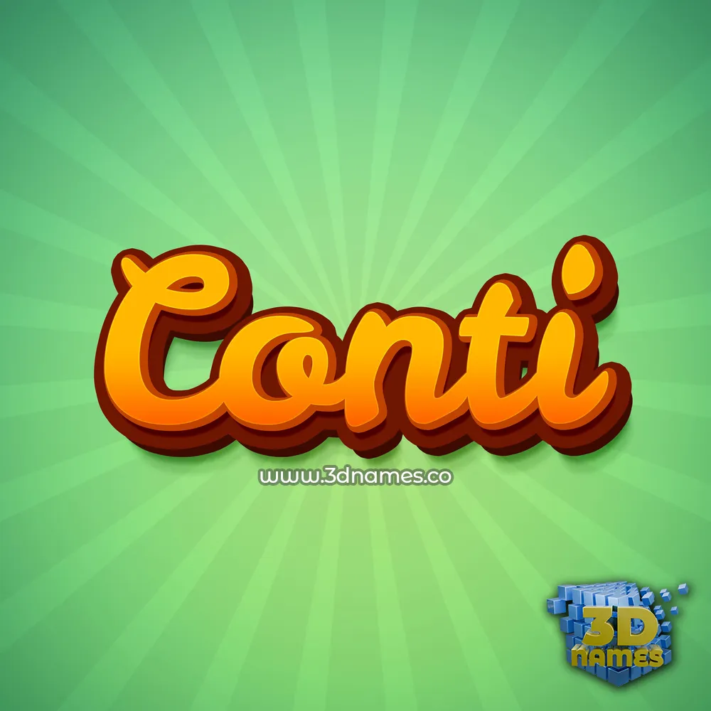 conti in Green Rays style - 3D name wallpaper