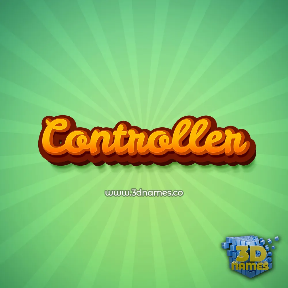 controller in Green Rays style - 3D name wallpaper