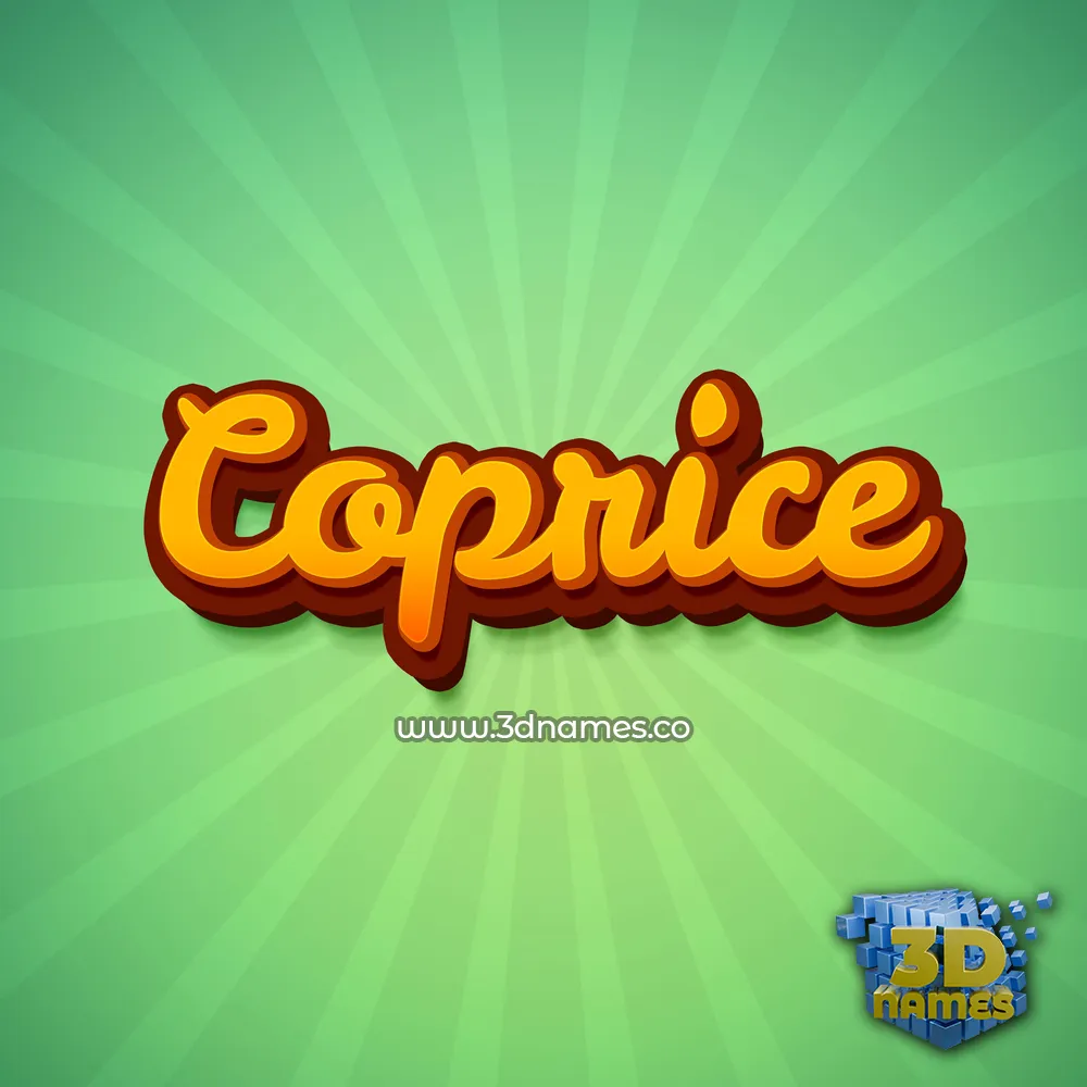 coprice in Green Rays style - 3D name wallpaper