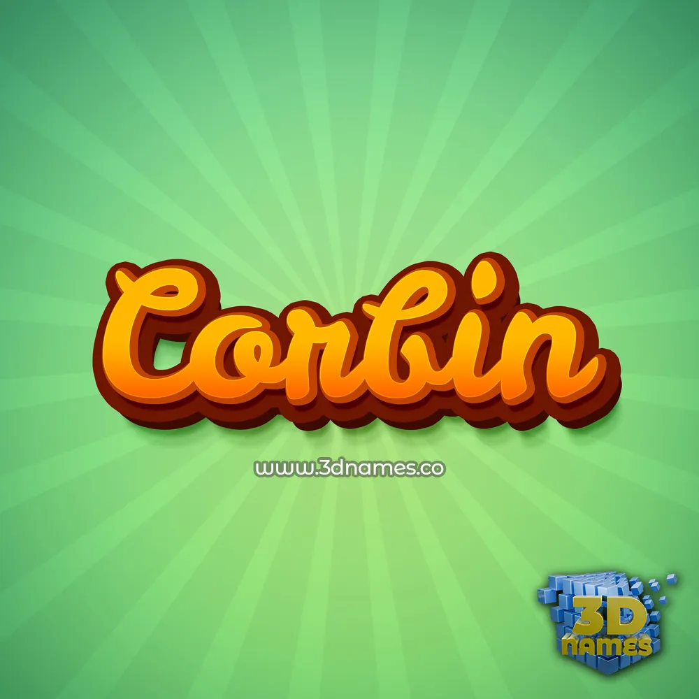 corbin in Green Rays style - 3D name wallpaper