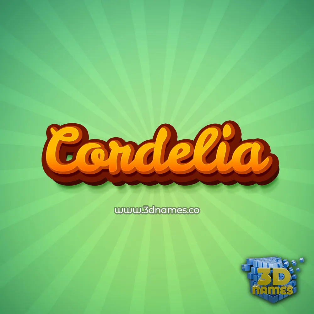 cordelia in Green Rays style - 3D name wallpaper