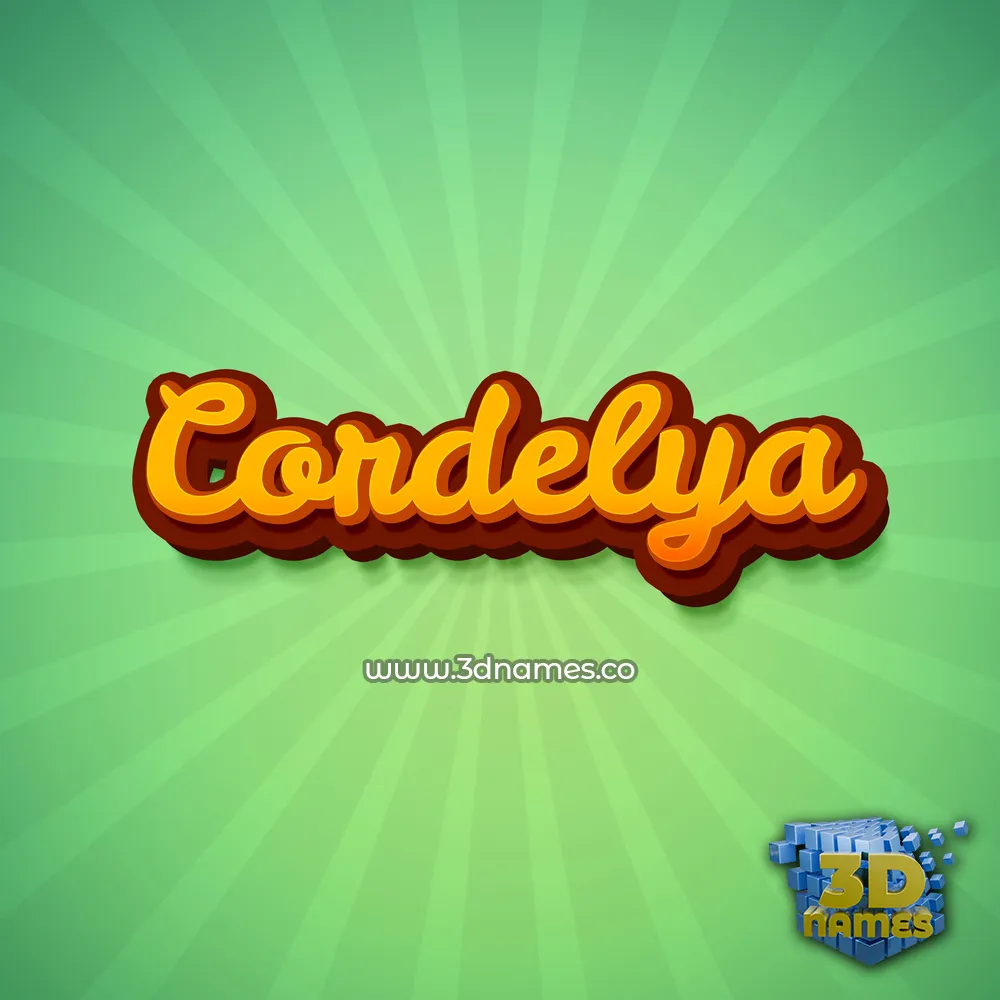 cordelya in Green Rays style - 3D name wallpaper