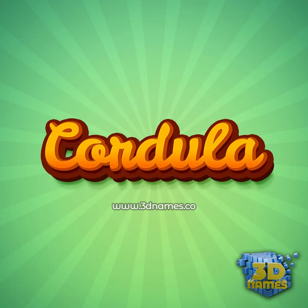 cordula in Green Rays style - 3D name wallpaper