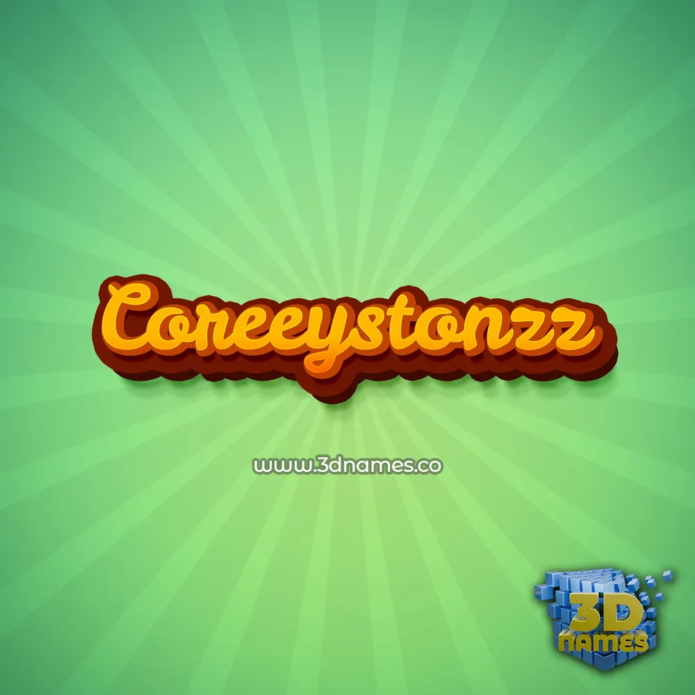 coreeystonzz in Green Rays style - 3D name wallpaper