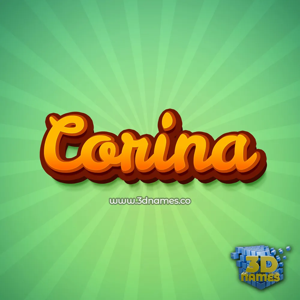 corina in Green Rays style - 3D name wallpaper