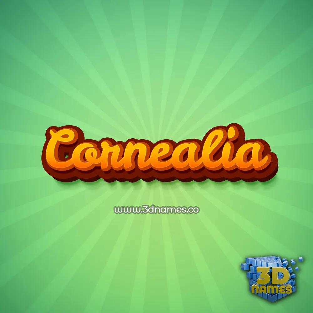 cornealia in Green Rays style - 3D name wallpaper