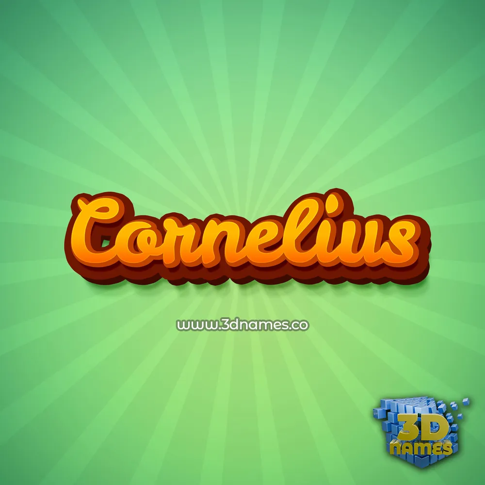cornelius in Green Rays style - 3D name wallpaper