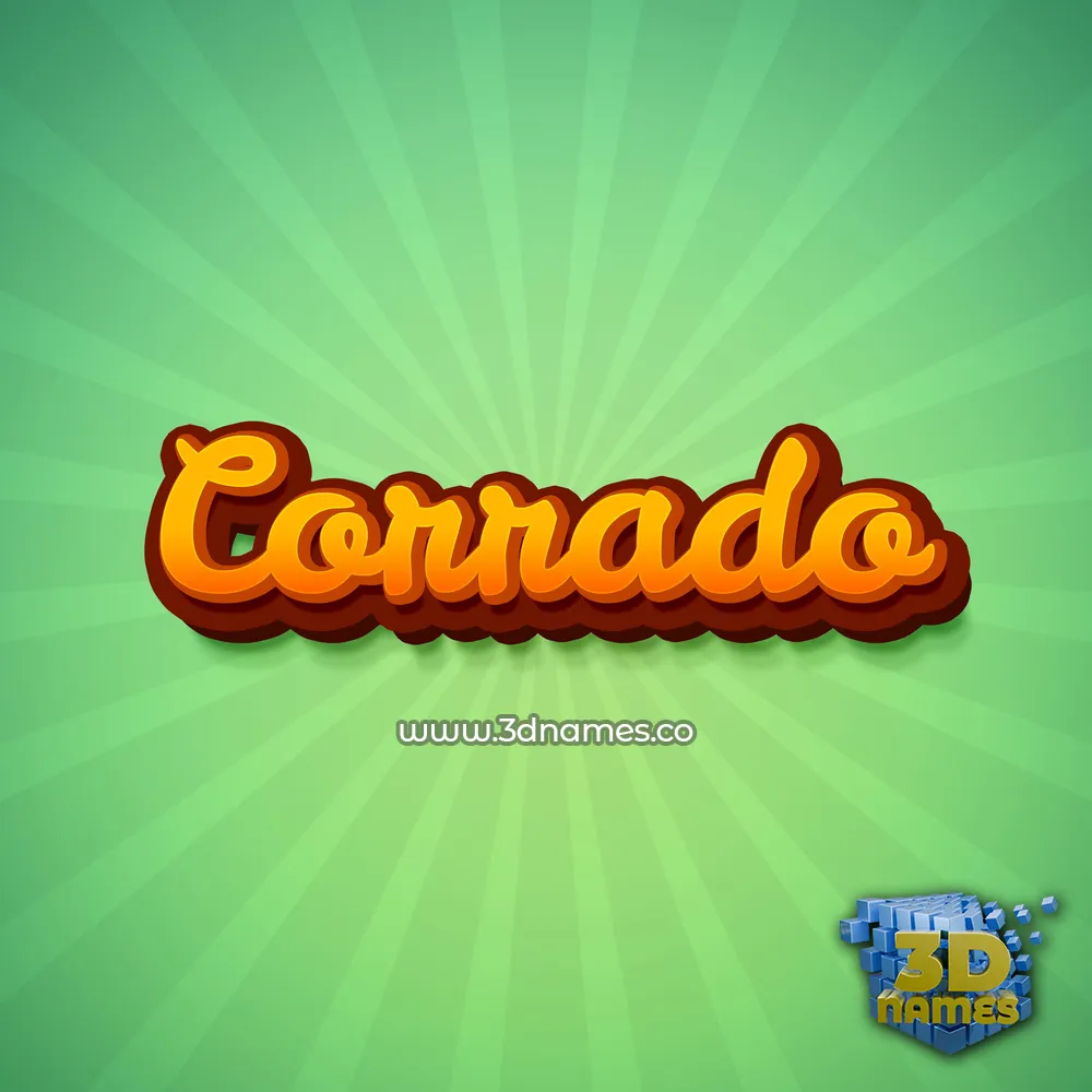 corrado in Green Rays style - 3D name wallpaper