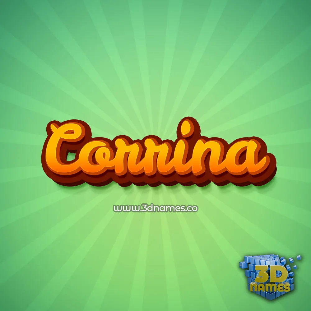 corrina in Green Rays style - 3D name wallpaper