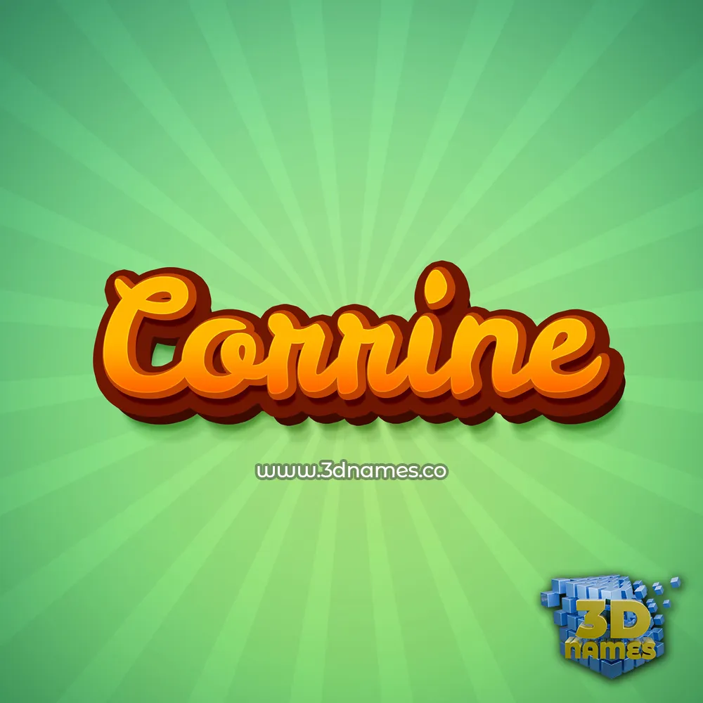 corrine in Green Rays style - 3D name wallpaper