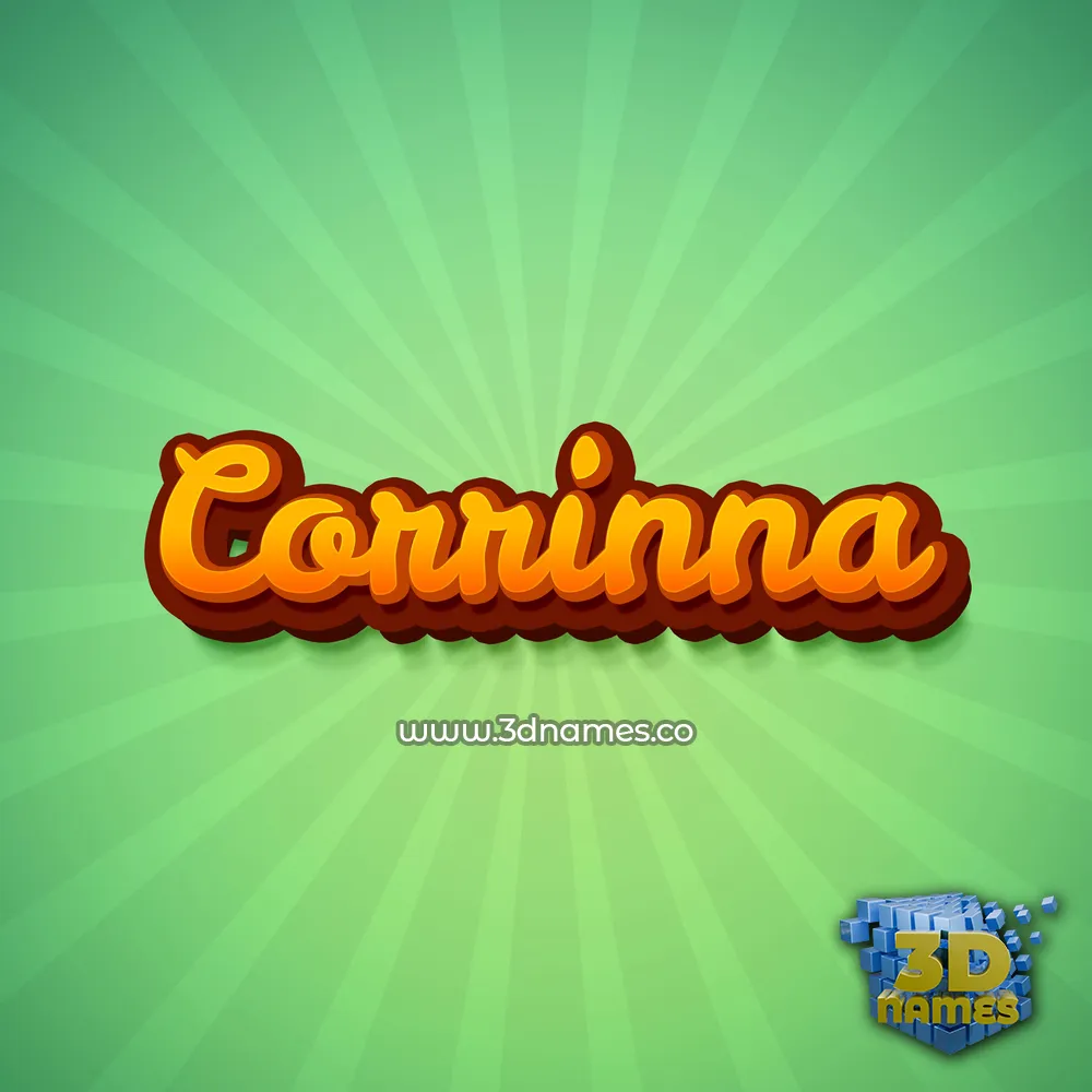 corrinna in Green Rays style - 3D name wallpaper