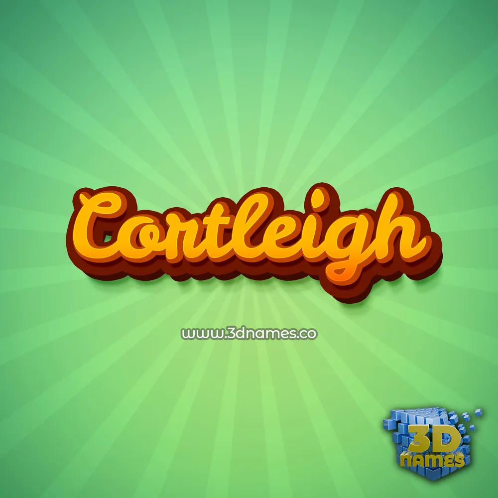 cortleigh in Green Rays style - 3D name wallpaper