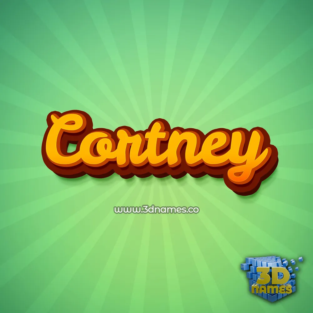 cortney in Green Rays style - 3D name wallpaper