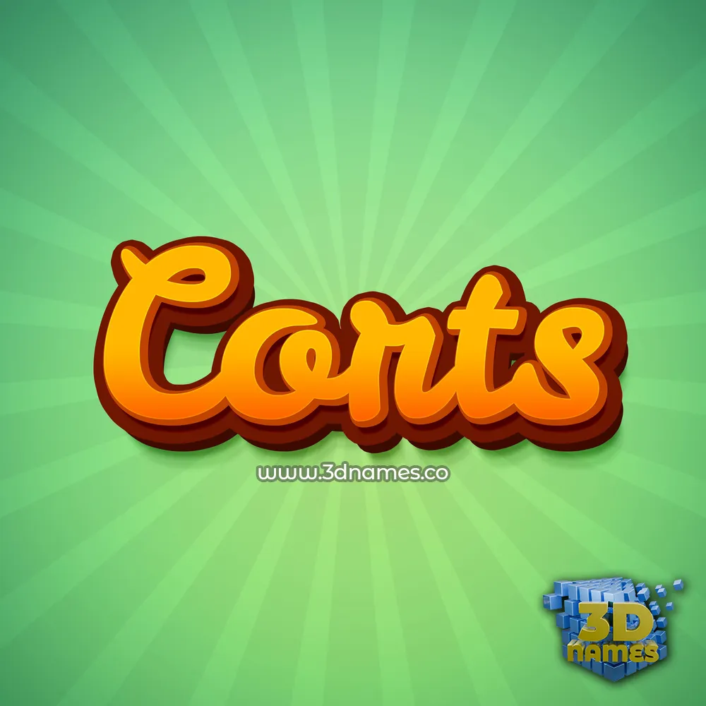 corts in Green Rays style - 3D name wallpaper