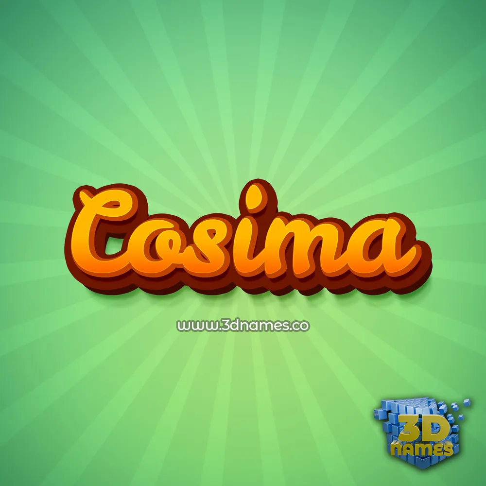 cosima in Green Rays style - 3D name wallpaper
