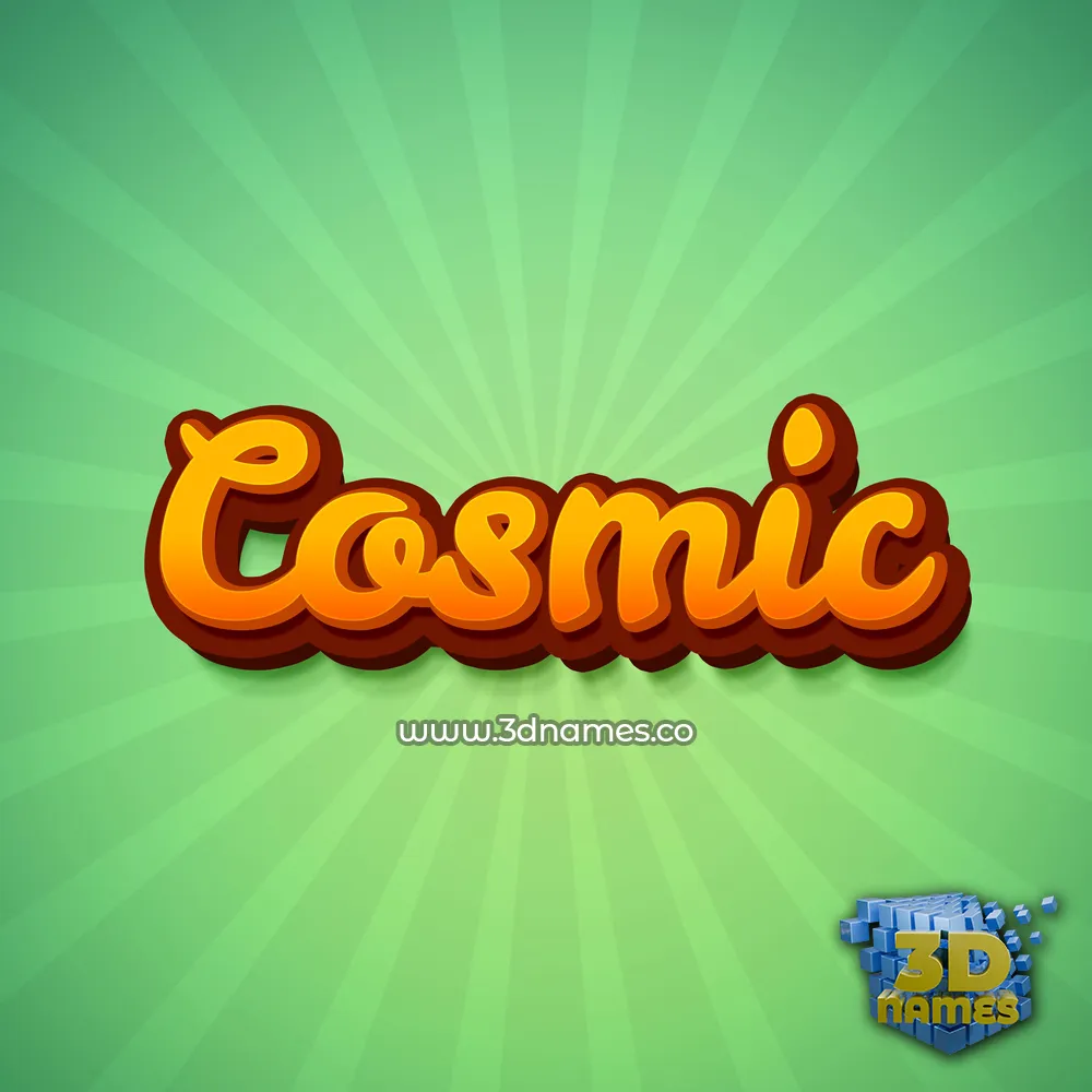 cosmic in Green Rays style - 3D name wallpaper