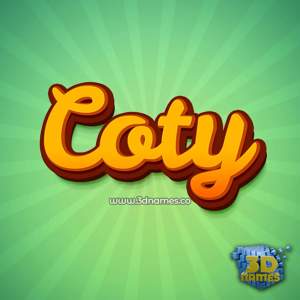 coty in Green Rays style - 3D name wallpaper