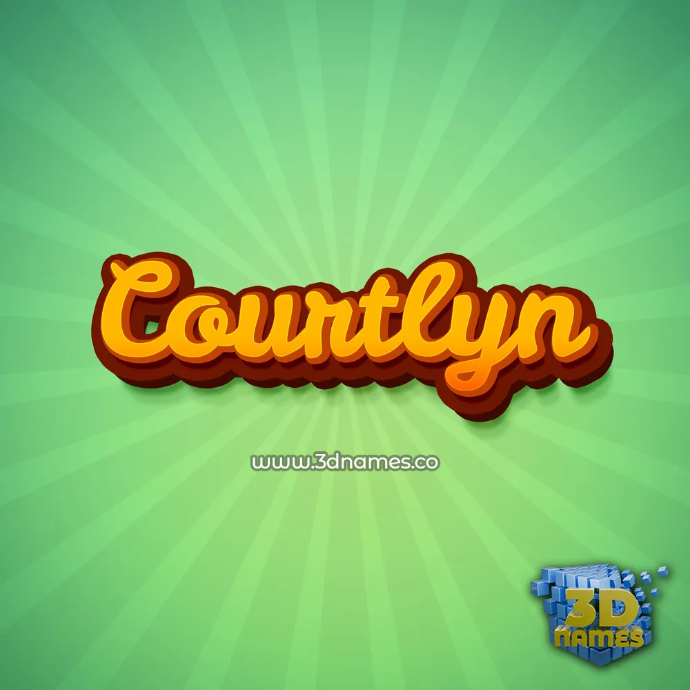 courtlyn in Green Rays style - 3D name wallpaper