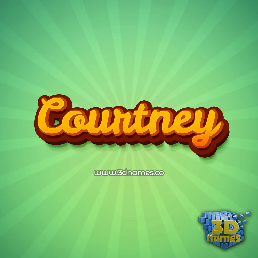 courtney in Green Rays style - 3D name wallpaper