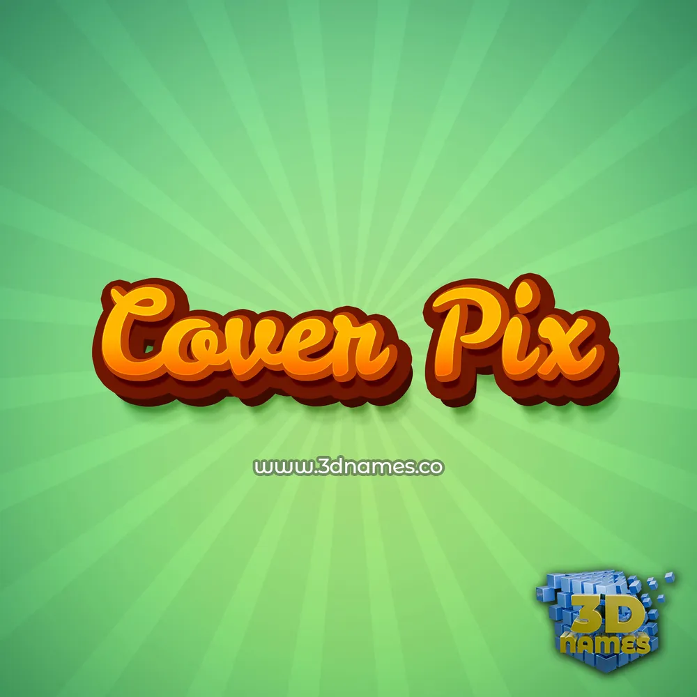 cover pix in Green Rays style - 3D name wallpaper