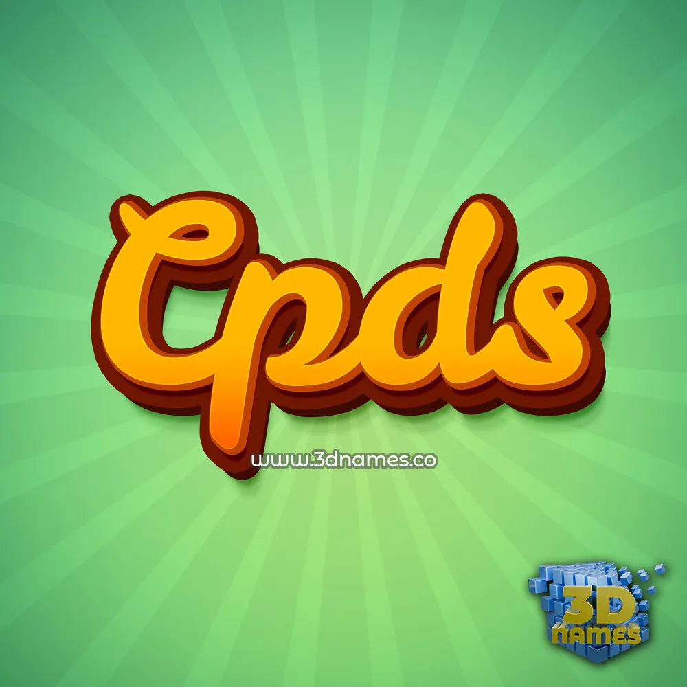 cpds in Green Rays style - 3D name wallpaper
