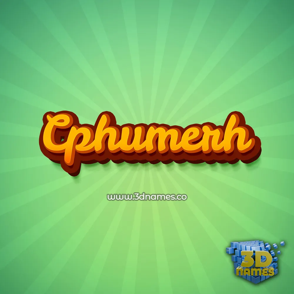 cphumerh in Green Rays style - 3D name wallpaper