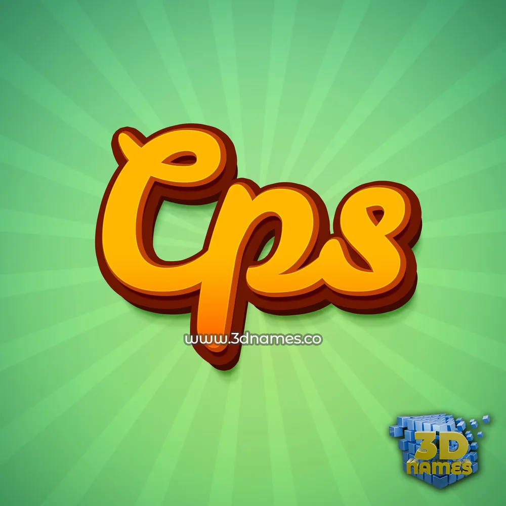 cps in Green Rays style - 3D name wallpaper