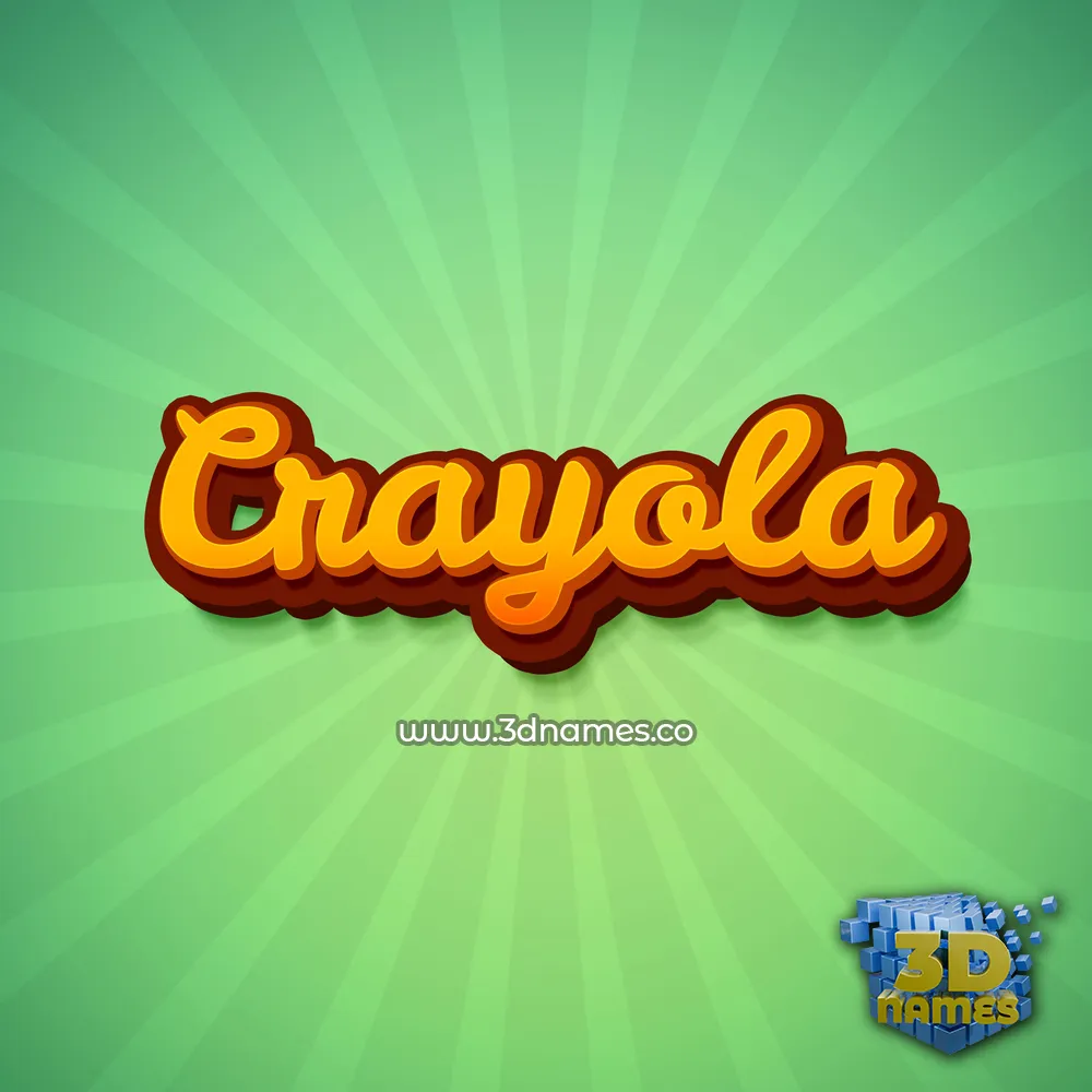 crayola in Green Rays style - 3D name wallpaper