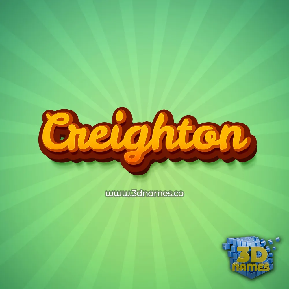 creighton in Green Rays style - 3D name wallpaper