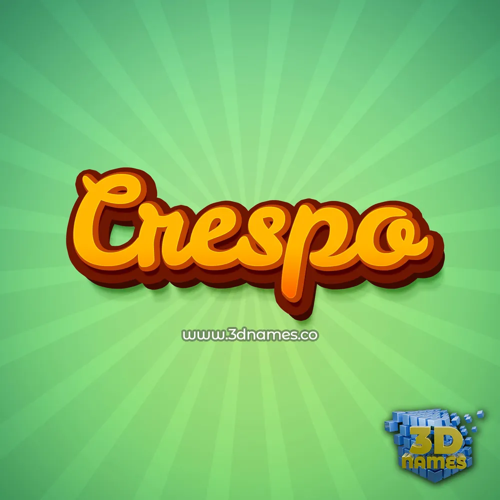 crespo in Green Rays style - 3D name wallpaper