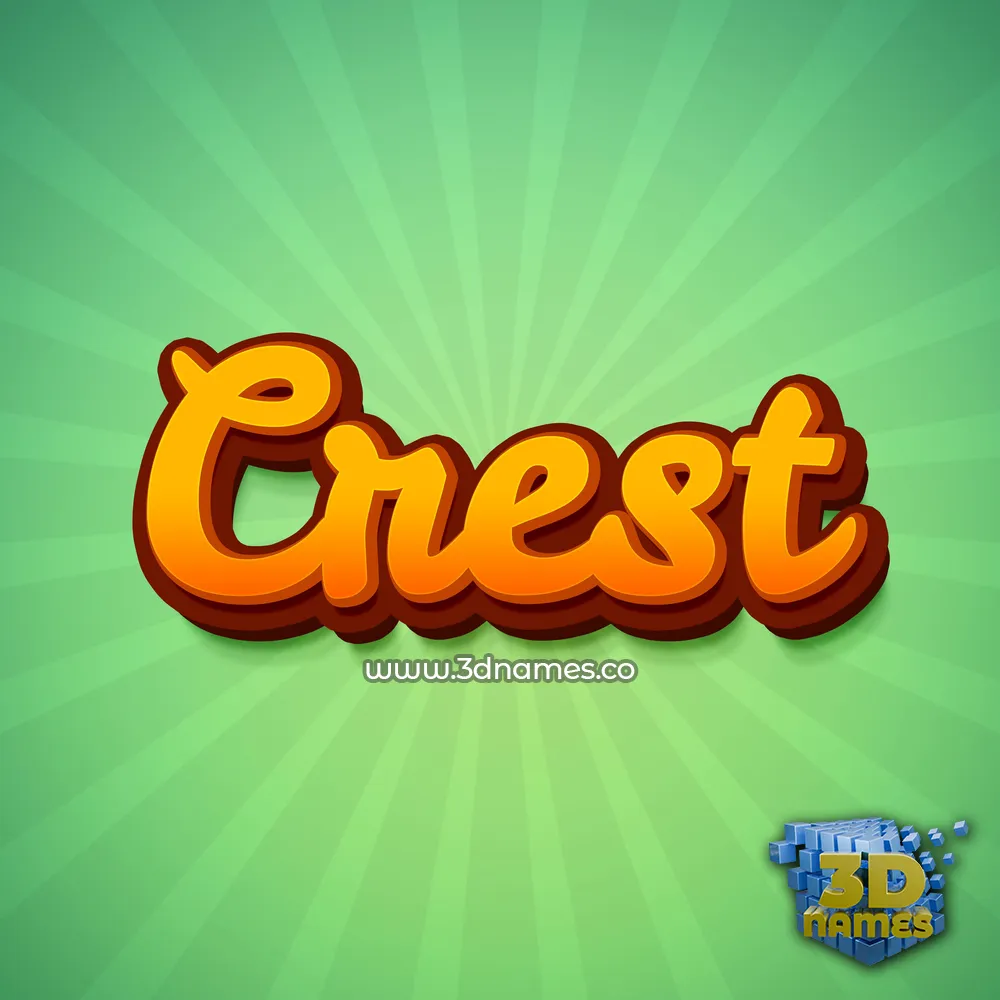 crest in Green Rays style - 3D name wallpaper