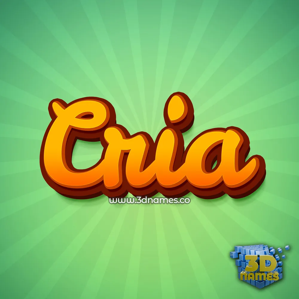 cria in Green Rays style - 3D name wallpaper