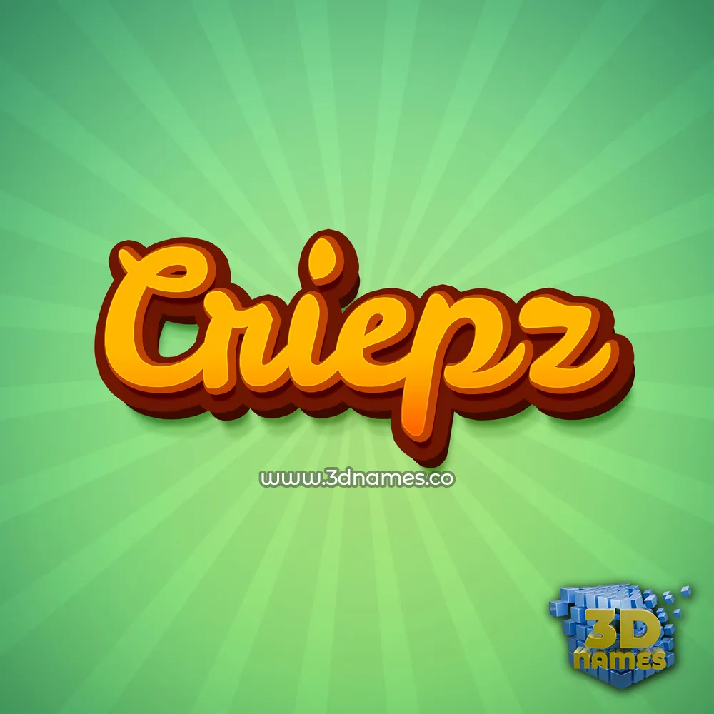 criepz in Green Rays style - 3D name wallpaper