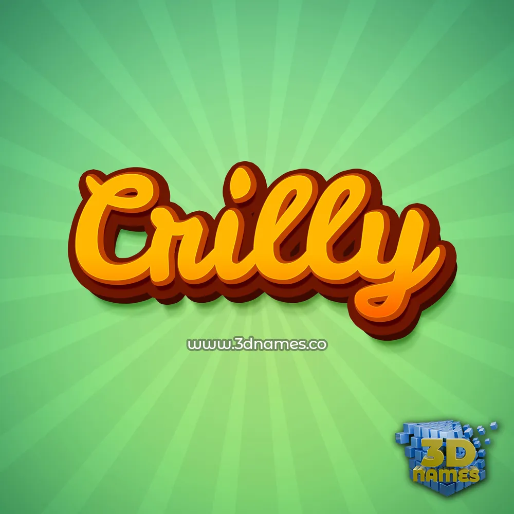 crilly in Green Rays style - 3D name wallpaper