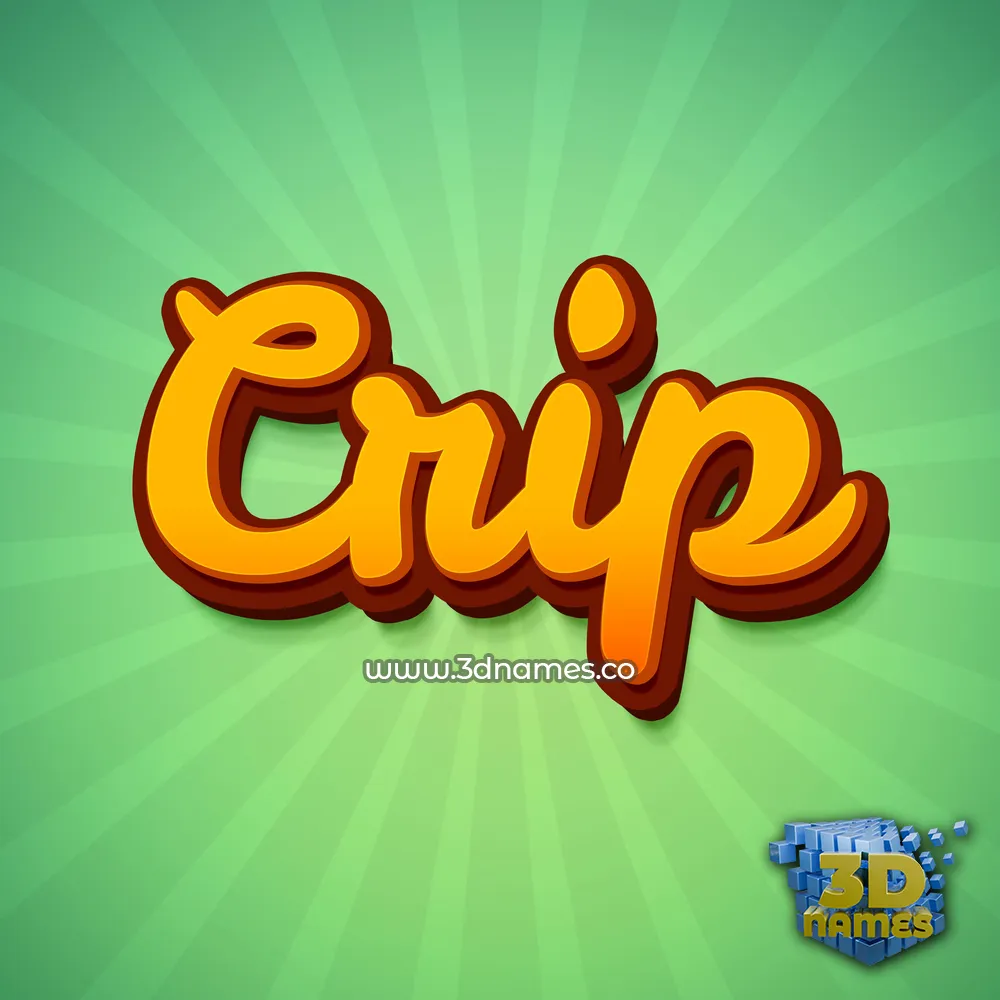 crip in Green Rays style - 3D name wallpaper