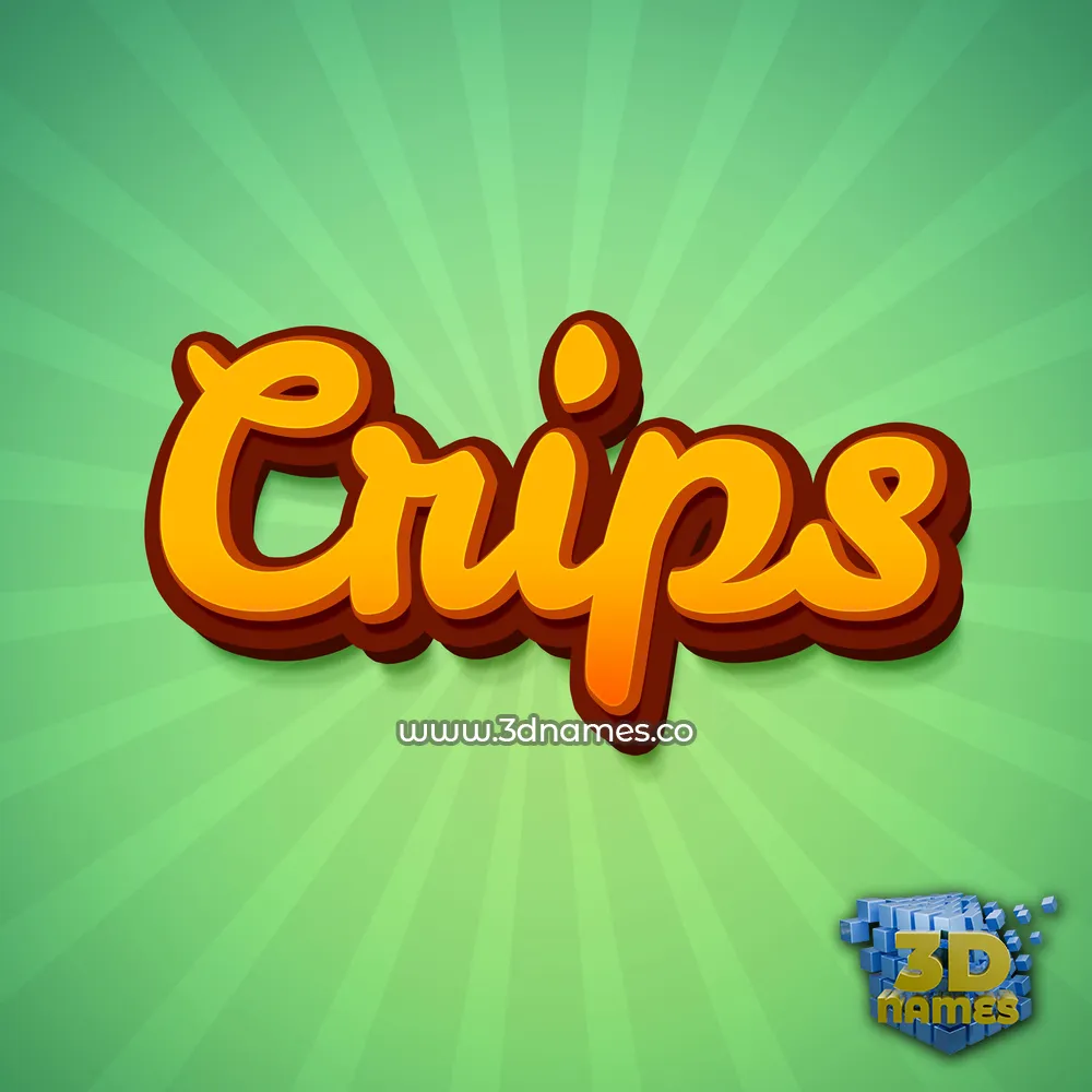 crips in Green Rays style - 3D name wallpaper