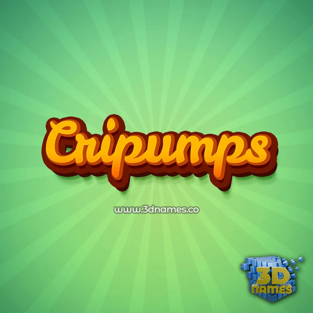 cripumps in Green Rays style - 3D name wallpaper