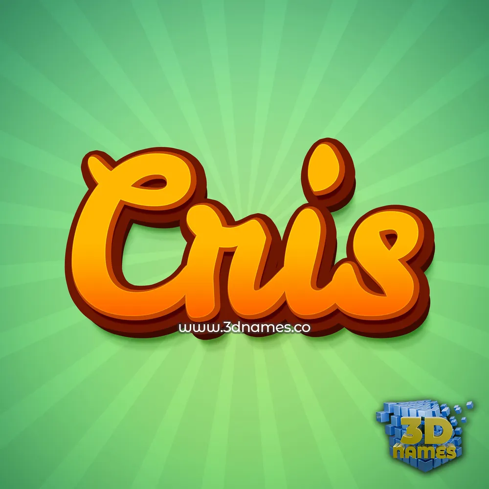 cris in Green Rays style - 3D name wallpaper
