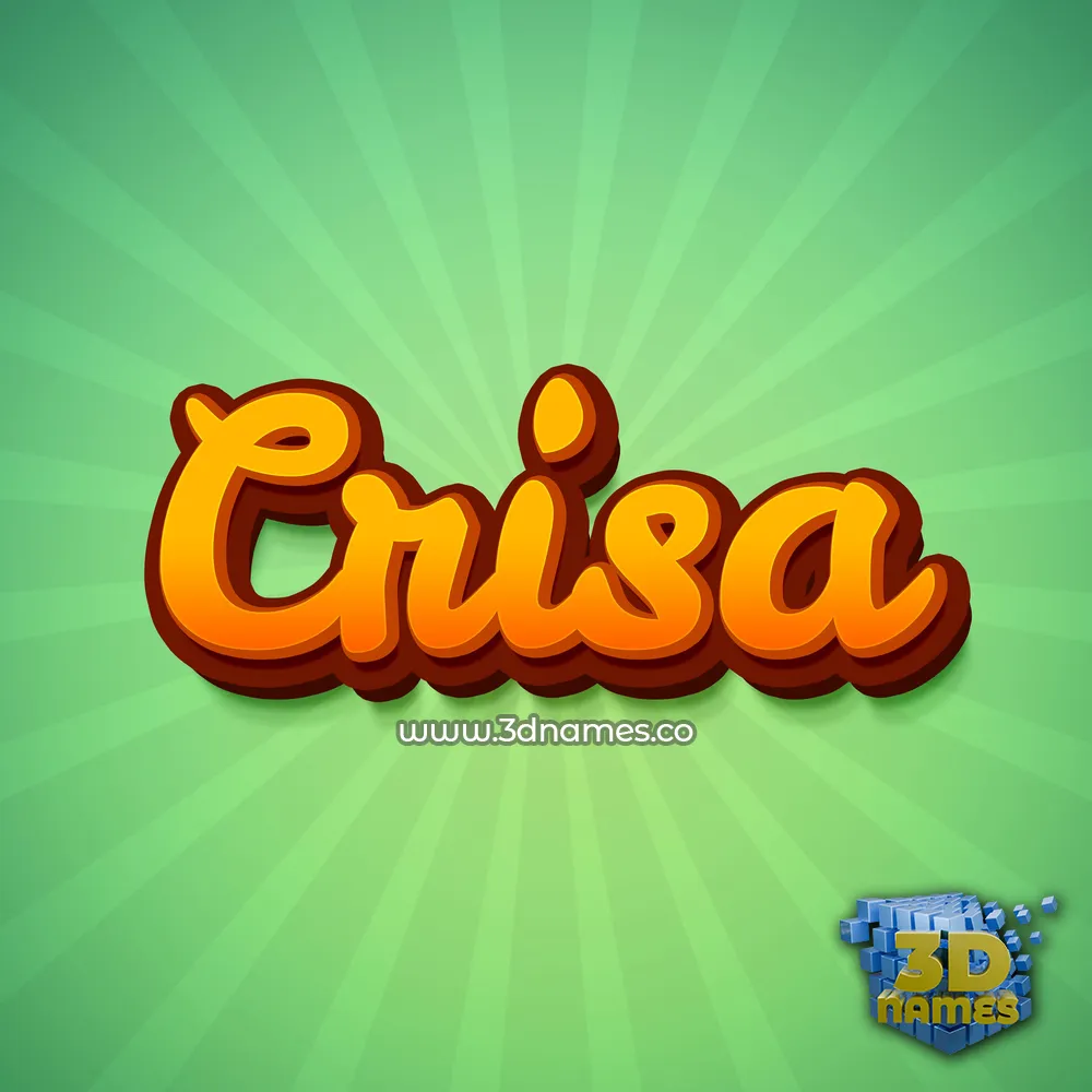 crisa in Green Rays style - 3D name wallpaper