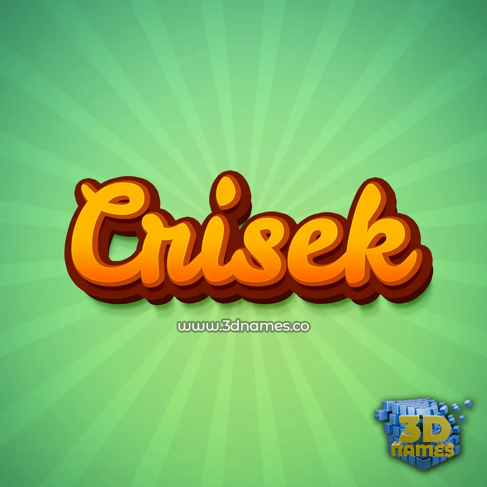 crisek in Green Rays style - 3D name wallpaper