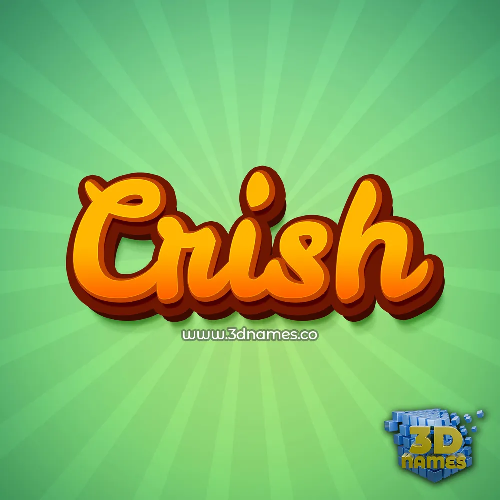 crish in Green Rays style - 3D name wallpaper