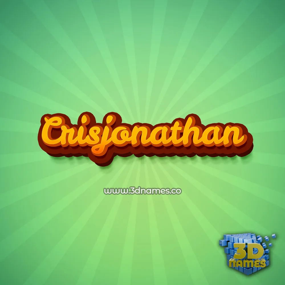 crisjonathan in Green Rays style - 3D name wallpaper