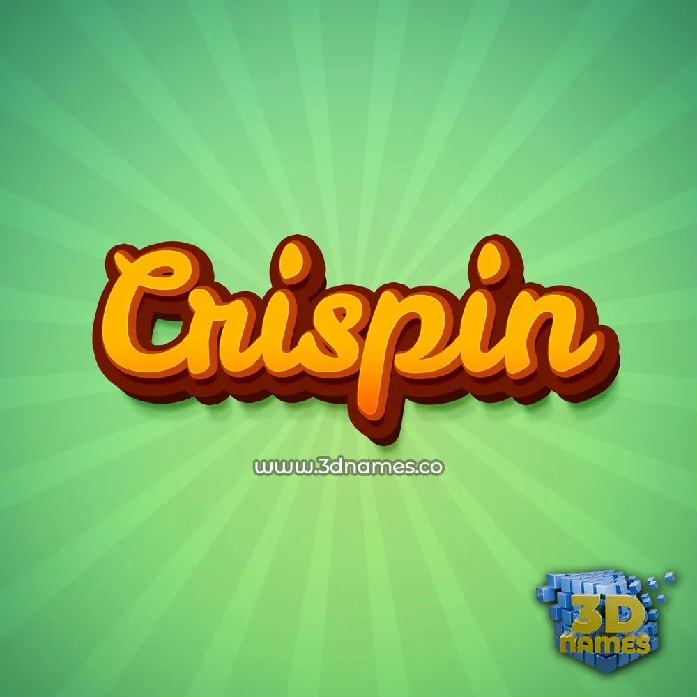 crispin in Green Rays style - 3D name wallpaper