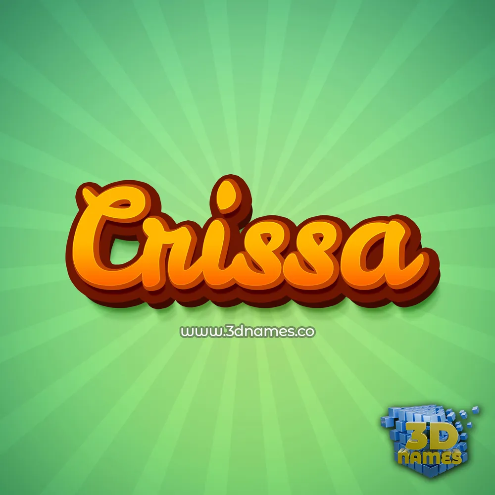 crissa in Green Rays style - 3D name wallpaper