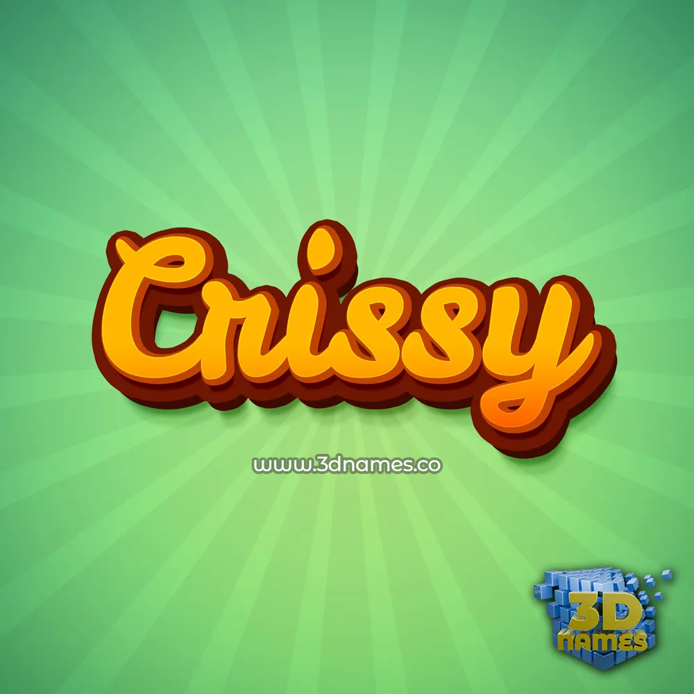 crissy in Green Rays style - 3D name wallpaper