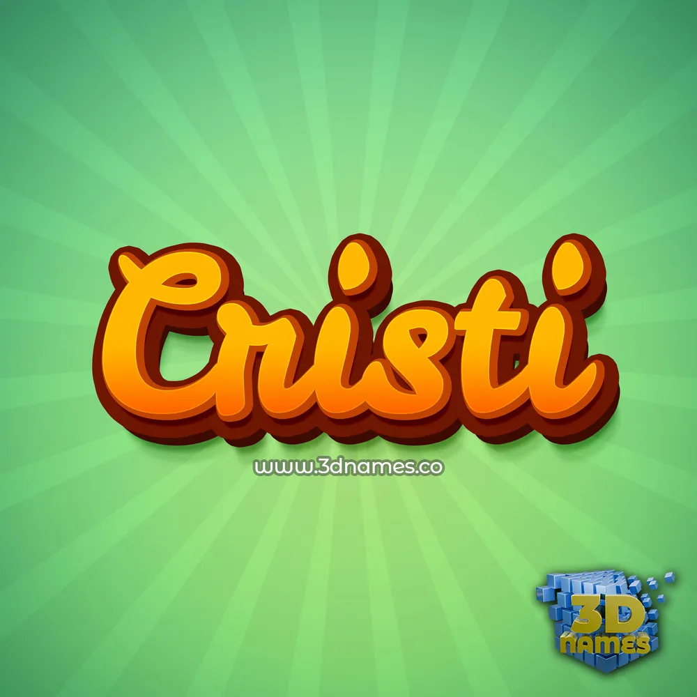 cristi in Green Rays style - 3D name wallpaper